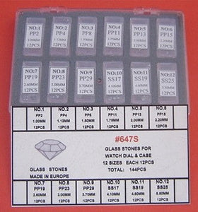 GLASS STONE KIT W/ FOILBACK FOR BANDS-144