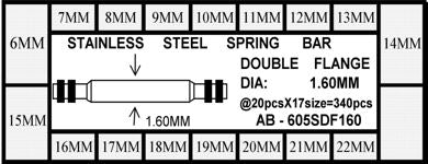 D-FLANGE S/S S-BAR KIT 1.60,  @20X17=340