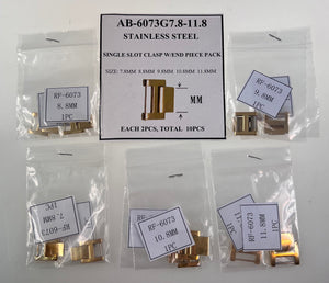 MD SINGLE SLOT BUCKLES W/END PIECES IN IPG