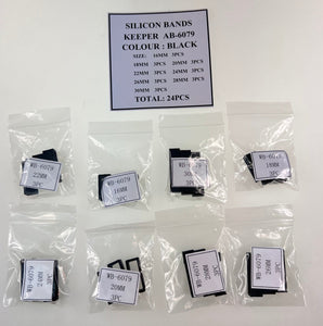 BLK SILICON BAND KEEPER SZ 16-30 @3X8