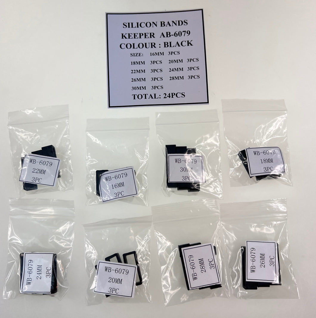 BLK SILICON BAND KEEPER SZ 16-30 @3X8