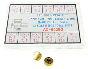 IPG GOLD S/S CROWN KIT T0.9 PL2.0 D3.0-5.5