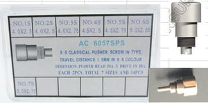 S/S CLASSIC PUSHER, SCREW IN TYPE IN S/S