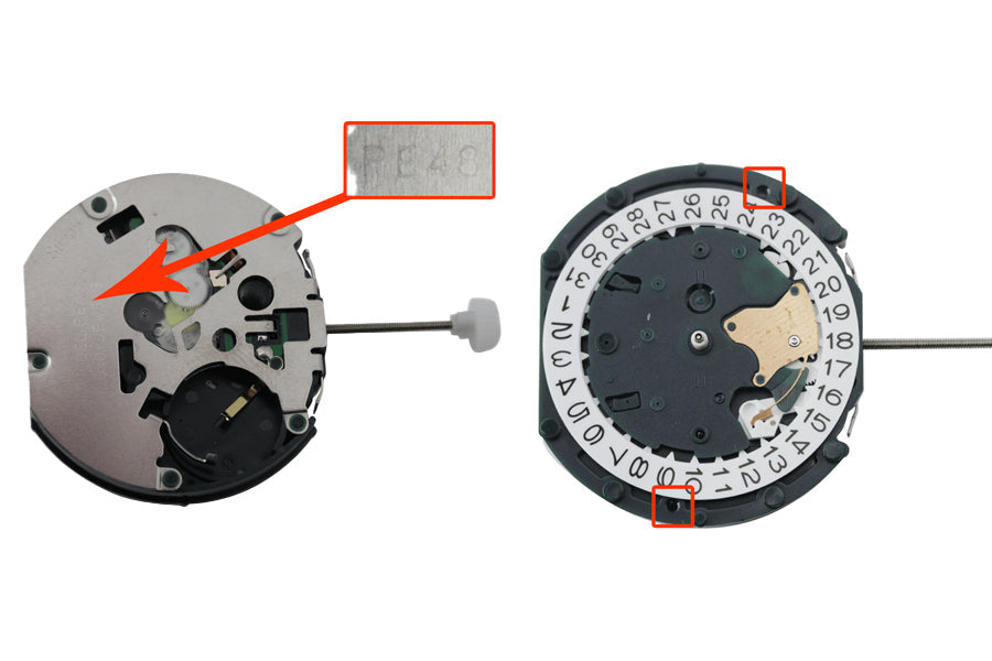 MOVEMENT CHINESE PE481, SIZE 12 3/4''' , 2 HANDS, SMALL SEC AT 6, STANDARD HAND HEIGHT, DATE AT 3