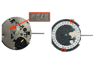 MOVEMENT CHINESE PE482, SIZE 12 3/4''' , 2 HANDS, SMALL SEC AT 9, STANDARD HAND HEIGHT, DATE AT 3