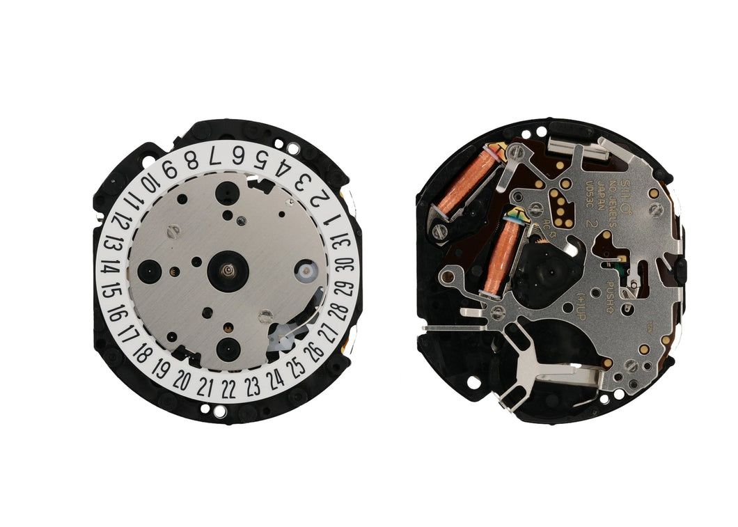 MOVEMENT TMI VD53C, SIZE 12 3/4''', 3 HANDS, HIGH HAND, TYPE L, LASER MARKING 3 IN THE MOVEMENT, DATE AT 4.5 TILT