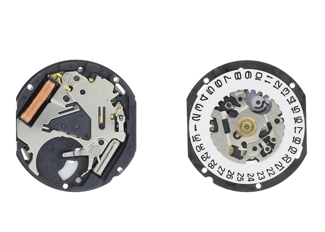 MOVEMENT TMI VX12E, SIZE 8 3/4''', 3 HANDS, HIGH HAND, DATE AT 3