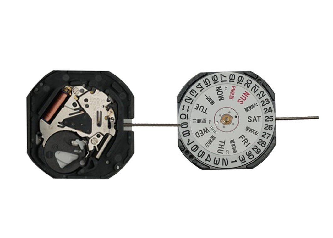 MOVEMENT TMI VX43E, SIZE 11 1/2''', 3 HANDS, STANDARD HAND HEIGHT, DATE AT 3 DAY AT 3, DAY DISK WITH ENG./CHI.