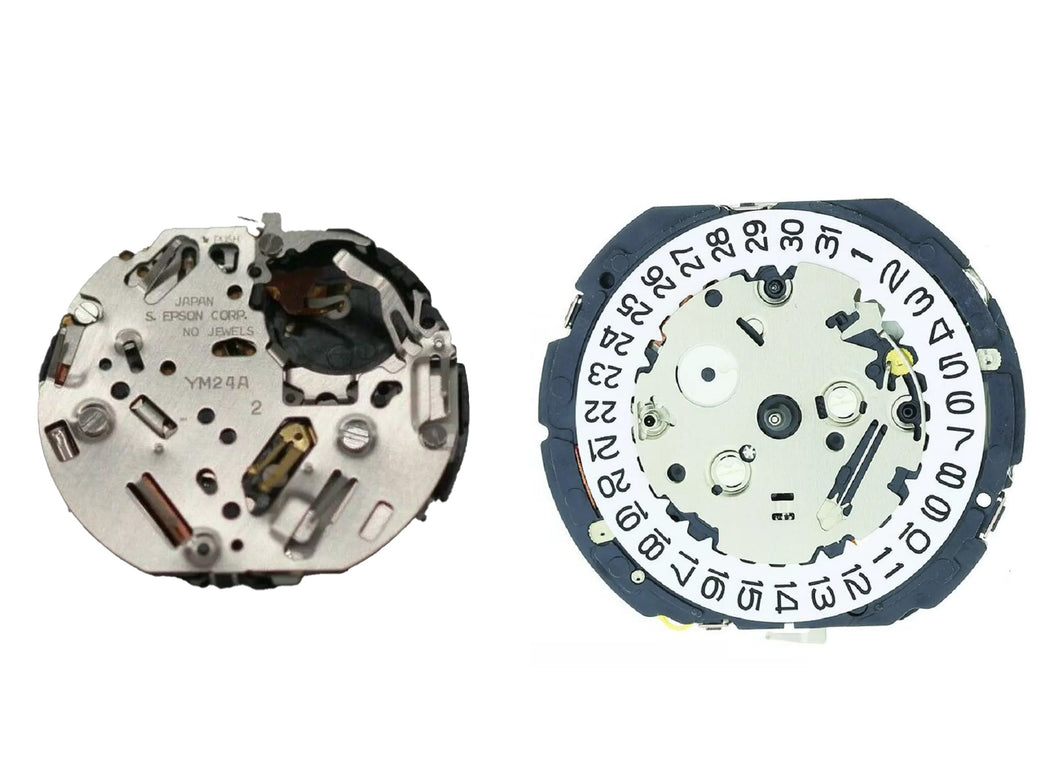 MOVEMENT TMI YM24A, SIZE 12''', 2 HANDS, STANDARD HAND HEIGHT, DATE AT 3