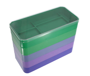 RECTANGULAR STACKABLE PLASTIC TRAYS