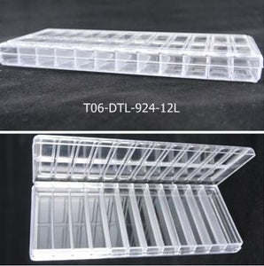 PLASTIC BOX 12 row SIZE: 15x6x1.5cm