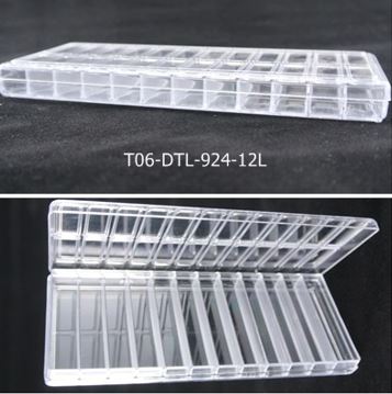 PLASTIC BOX 12 row SIZE: 15x6x1.5cm