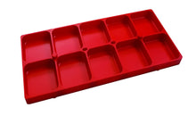 Load image into Gallery viewer, PLASTIC TRAY BLUE W/10 GRIDS AND STACKABLE
