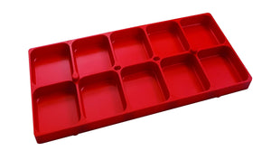 PLASTIC TRAY BLUE W/10 GRIDS AND STACKABLE