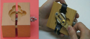 WOODEN BLOCK CASE HOLDER,ROUND
