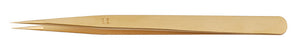 "HOROTEC" GILT BRASS TWEEZERS NO.B5