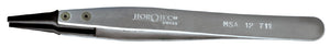 ALU. TWEEZERS W/ CARBOFIBER ESD F-BROAD PTS