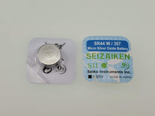 Load image into Gallery viewer, SEIKO SEIZAIKEN SR44W / 357 Cell Batteries 10pcs Box (100 pieces Per Pack)
