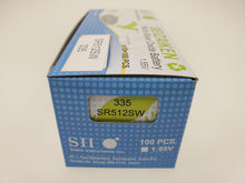 Load image into Gallery viewer, SEIKO SEIZAIKEN SR512SW / 335 Cell Batteries 10pcs Box (100 pieces Per Pack)
