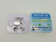 Load image into Gallery viewer, SEIKO SEIZAIKEN SR731SW / 329 Cell Batteries 10pcs Box (100 pieces Per Pack)
