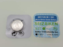 Load image into Gallery viewer, SEIKO SEIZAIKEN SR1120W / 391 Cell Batteries 10pcs Box (100 pieces Per Pack)
