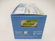 Load image into Gallery viewer, SEIKO SEIZAIKEN SR616SW / 321 Cell Batteries 10pcs Box (100 pieces Per Pack)
