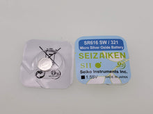 Load image into Gallery viewer, SEIKO SEIZAIKEN SR616SW / 321 Cell Batteries 10pcs Box (100 pieces Per Pack)
