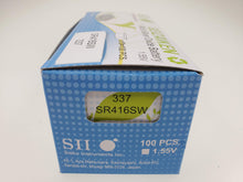 Load image into Gallery viewer, SEIKO SEIZAIKEN SR416SW / 337 Cell Batteries 10pcs Box (100 pieces Per Pack)
