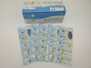 SEIKO SEIZAIKEN SR521SW / 379 Cell Batteries 5pcs Card (100 pieces Per Pack)