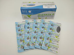 SEIKO SEIZAIKEN SR721SW / 362 Cell Batteries 5pcs Card (100 pieces Per Pack)