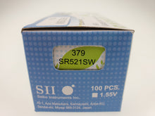 Load image into Gallery viewer, SEIKO SEIZAIKEN SR521SW / 379 Cell Batteries 10pcs Box (100 pieces Per Pack)
