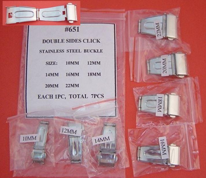 AB-651
S/S Double Side Click Buckle Pack - 7 Pcs