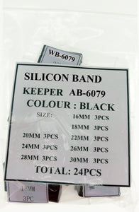 AB-6079
Blk Silicon Band Keeper Sz 16-30 @3X8