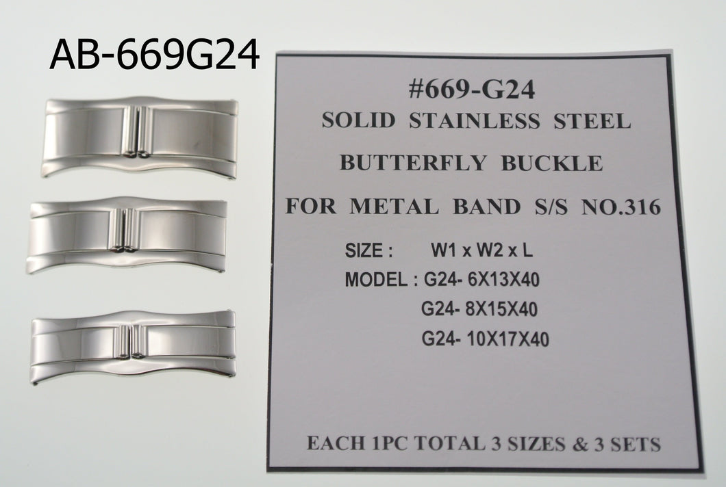 AB-669G24
G24 Style B'Fly Buckle W/3 Head Size-3