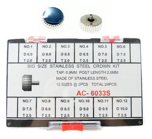 AC-6033S
S/S Big Size Crown Kit T0.9 Pl2.0 D6-10