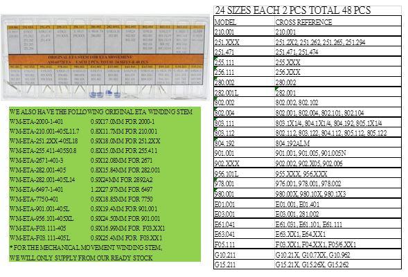 AM-6072ETA
Original Stem For Eta Movt @2X24