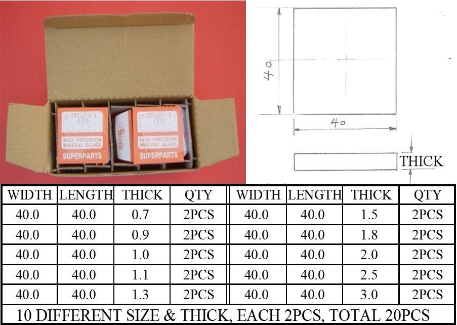 FLAT TV RECUTTING GLASS KIT 0.7-3.0MM-20PCS