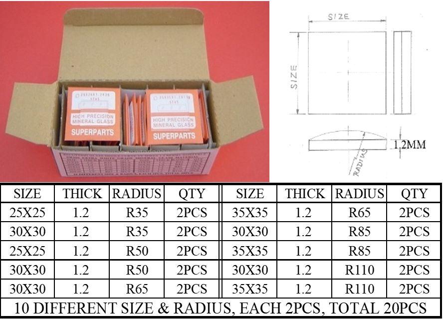 SINGLE CURVE TV RECUTTING GLASS KIT - 20PCS