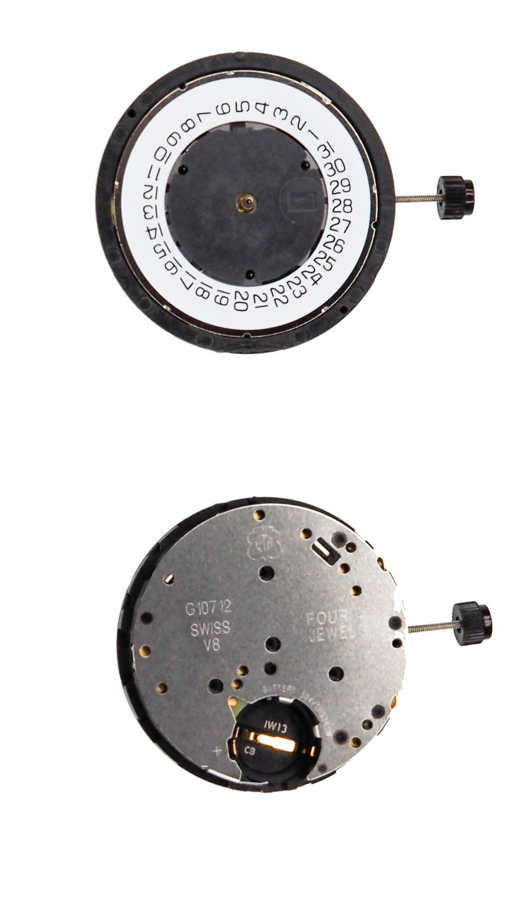 Movement Eta G10.712 Cb Powerdrive, Size 13 1/4''', 3 Hands, Date At 3:30 Tilt