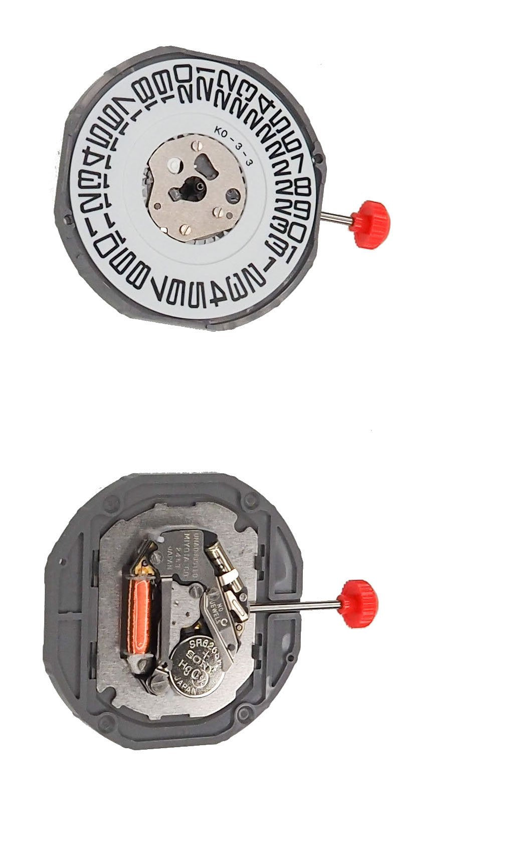 Movement Miyota 2453, Size 13 1/2''', 3 Hands, Standard Hand Height, Date Enlarged Calendar At 3