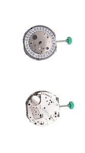 Movement Miyota Fs27, Size 10 1/2''', For Parallel Push Button, Dual Time, 3 Hands, Standard Hand Height, Date At 4 Tilt