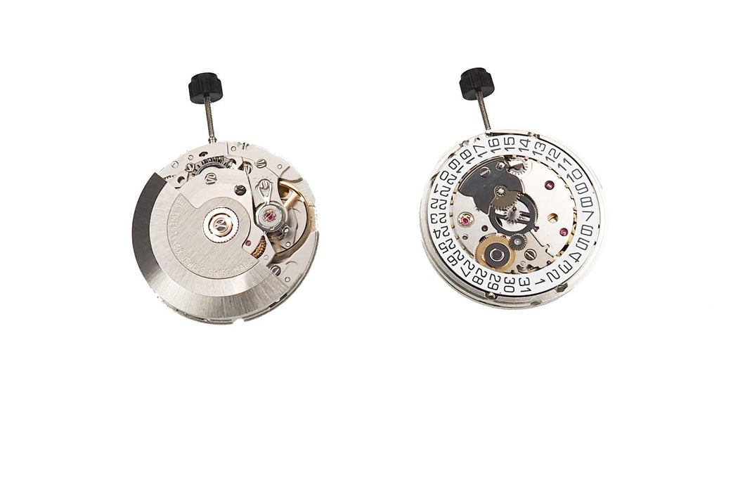 Movement Sta Sw200-1, Size 11 1/2''', Nickel Colour, Aig2 Standard Hand Height, 3 Hands, Date At 3