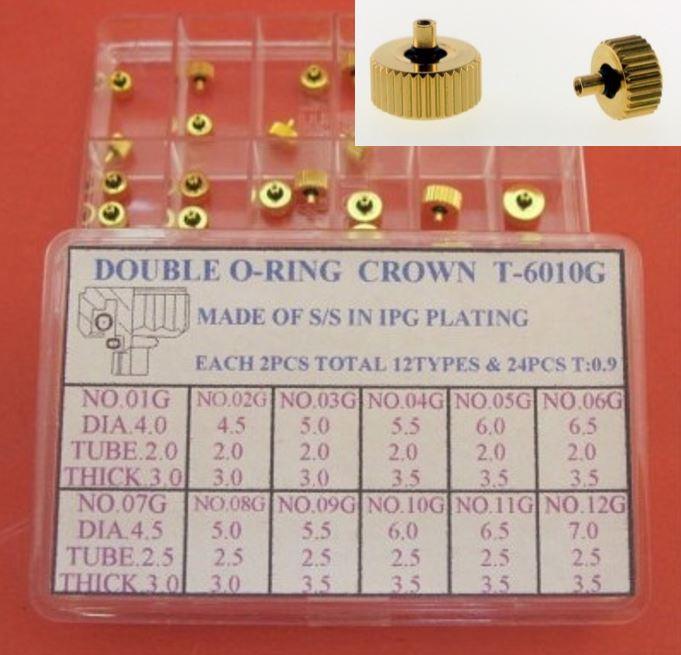 AC-6010G
S/S Double O-Ring Crown Kit T0.9 Yellow-24