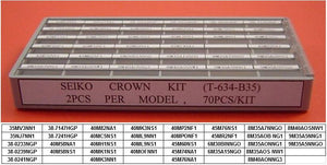 AC-SKC-634B35
Genuine S/S Crown Kit For Seiko-70Pcs