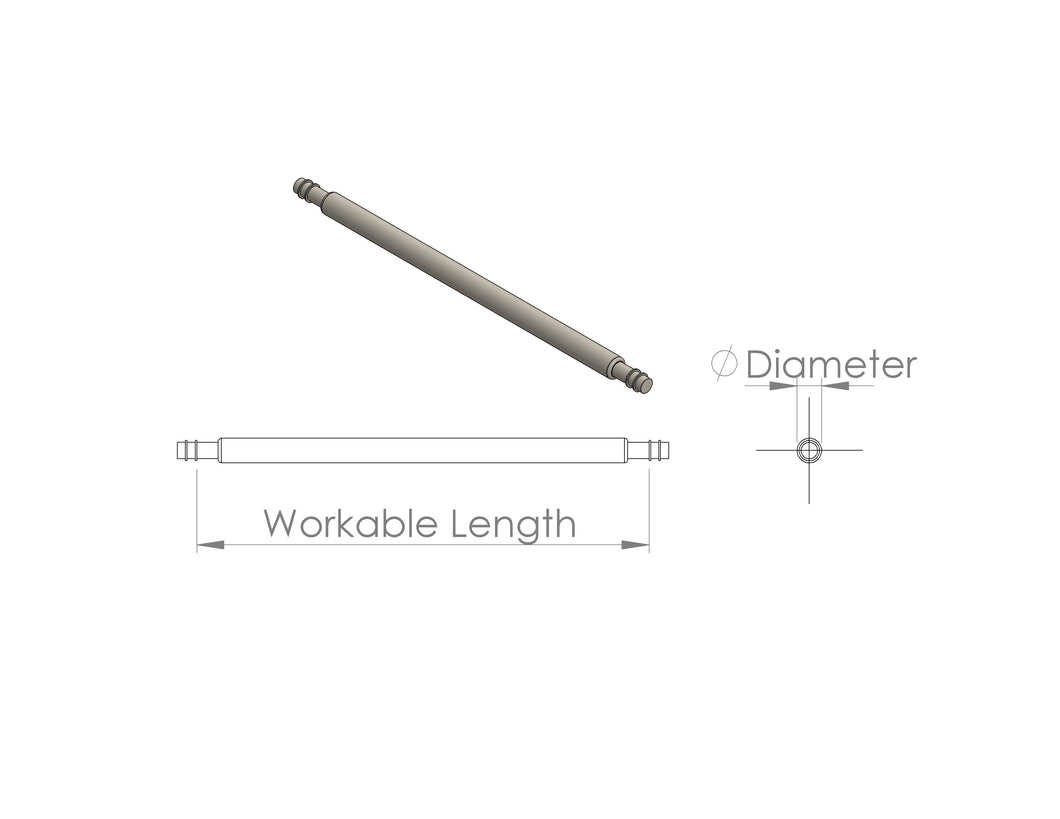 S/S Double Flange 1.78 mm Diameter Spring Bar (50 Pieces Per Box, 5 Boxes)